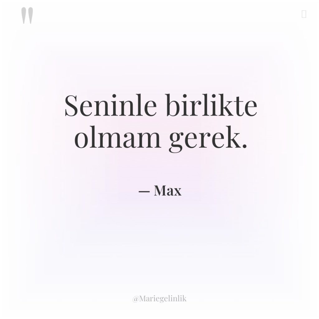 Seninle birlikte olmam gerek.