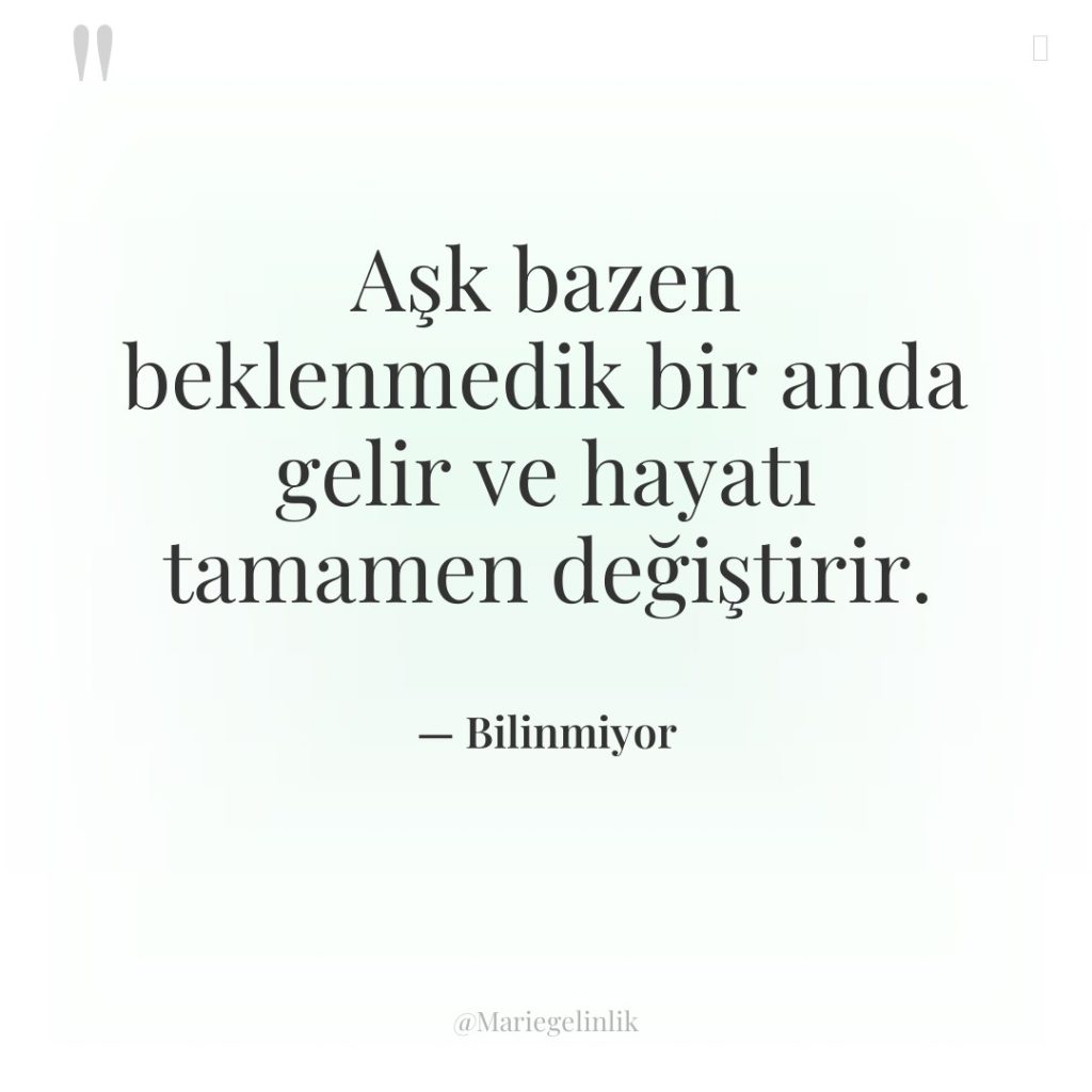 Aşk bazen beklenmedik bir anda gelir ve hayatı tamamen değiştirir.