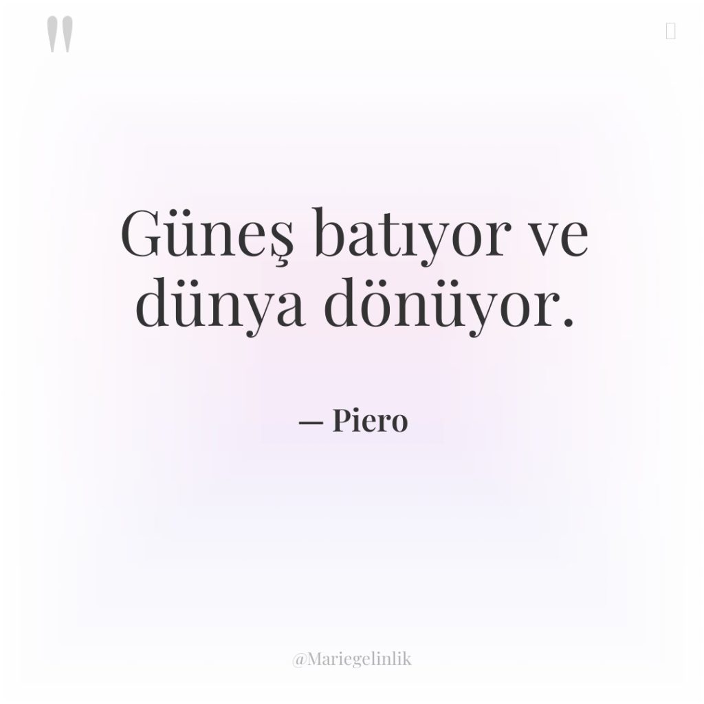 Güneş batıyor ve dünya dönüyor.