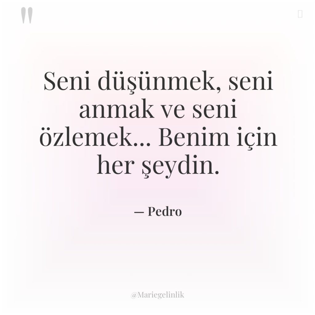 Seni düşünmek, seni anmak ve seni özlemek… Benim için her…