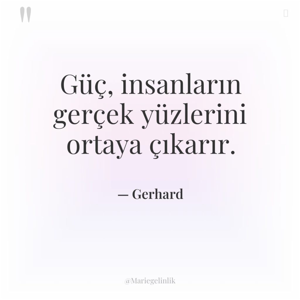 Güç, insanların gerçek yüzlerini ortaya çıkarır.