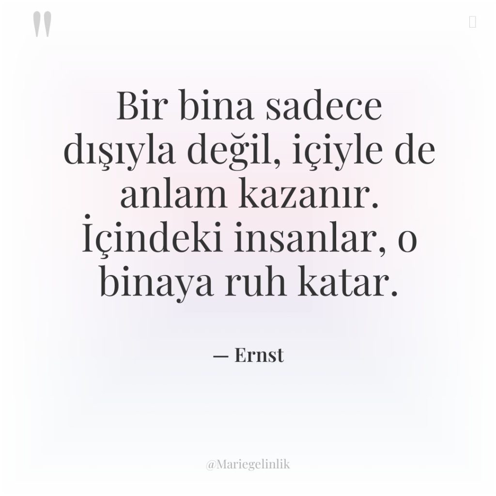 Bir bina sadece dışıyla değil, içiyle de anlam kazanır. İçindeki…