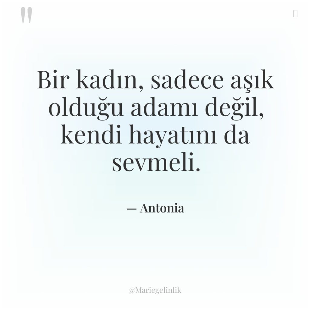 Bir kadın, sadece aşık olduğu adamı değil, kendi hayatını da…