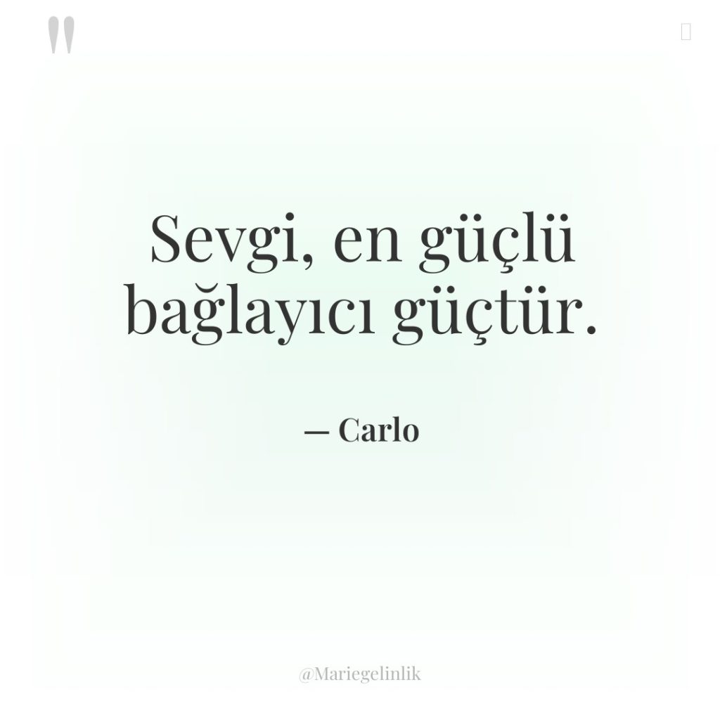 Sevgi, en güçlü bağlayıcı güçtür.