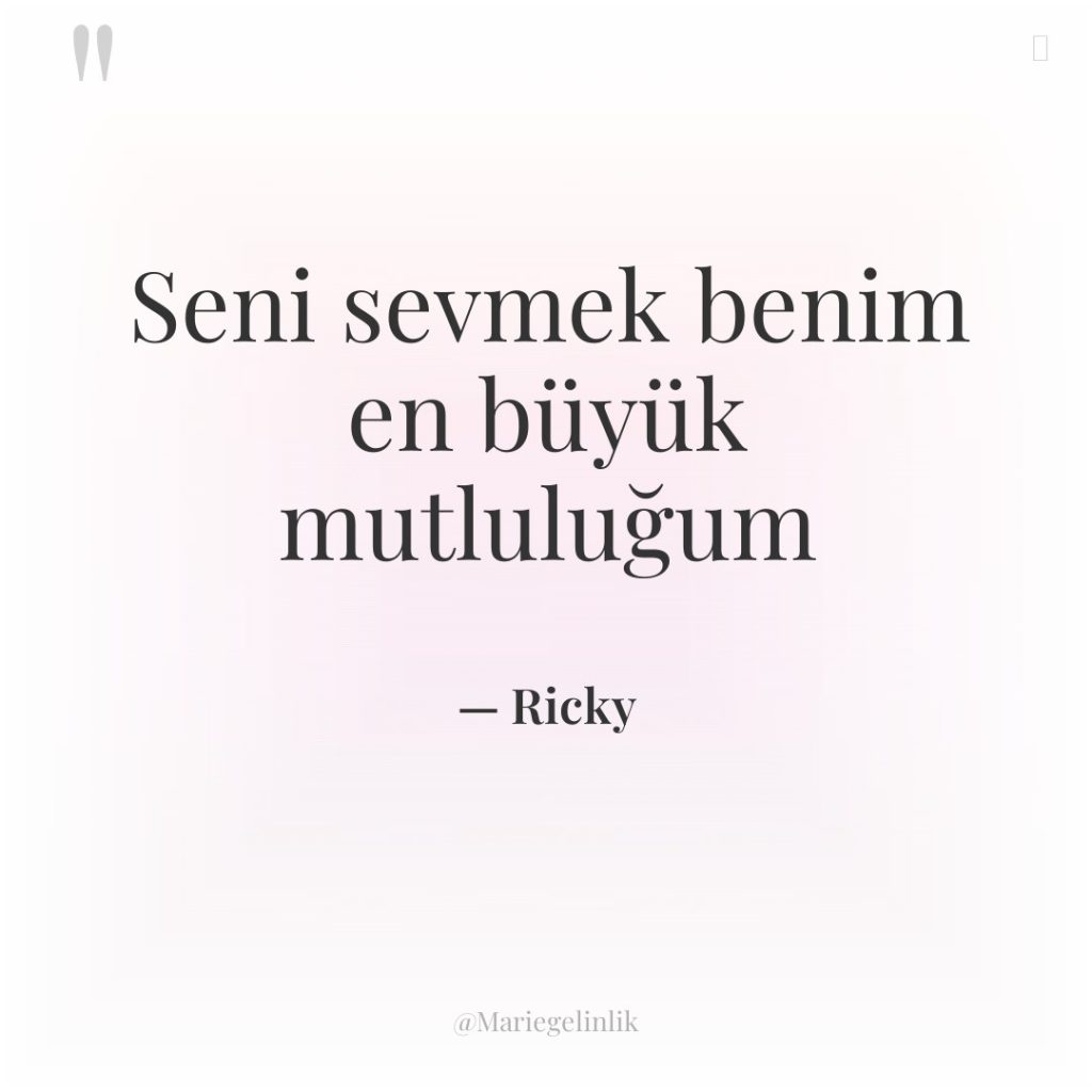 Seni sevmek benim en büyük mutluluğum