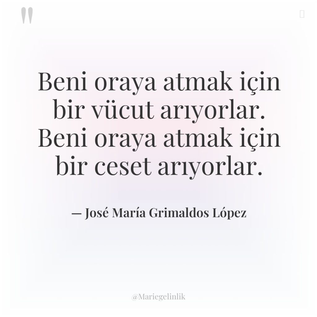 Beni oraya atmak için bir vücut arıyorlar. Beni oraya atmak…