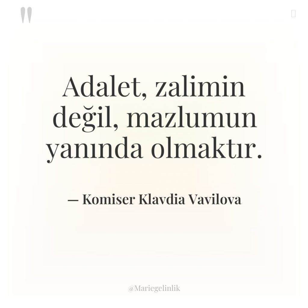 Adalet, zalimin değil, mazlumun yanında olmaktır.