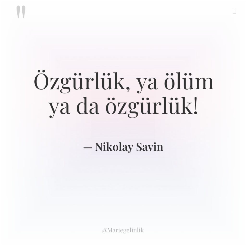 Özgürlük, ya ölüm ya da özgürlük!