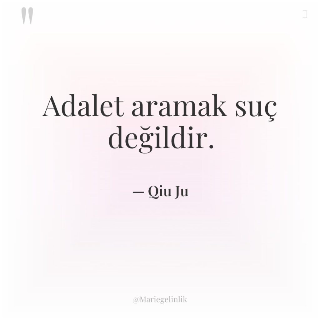 Adalet aramak suç değildir.