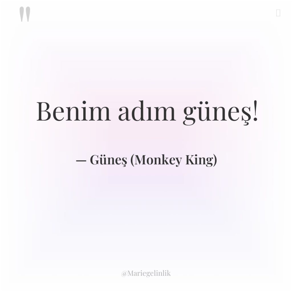 Benim adım güneş!