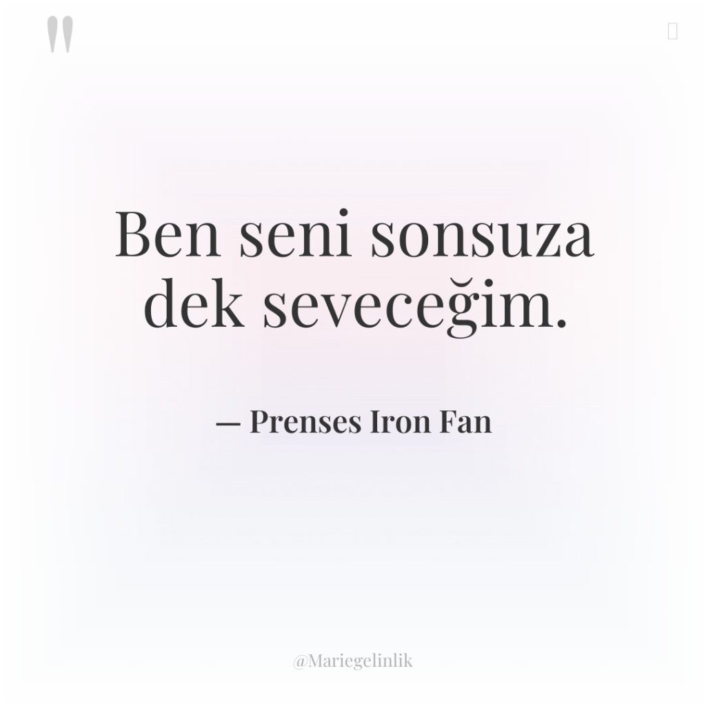 Ben seni sonsuza dek seveceğim.