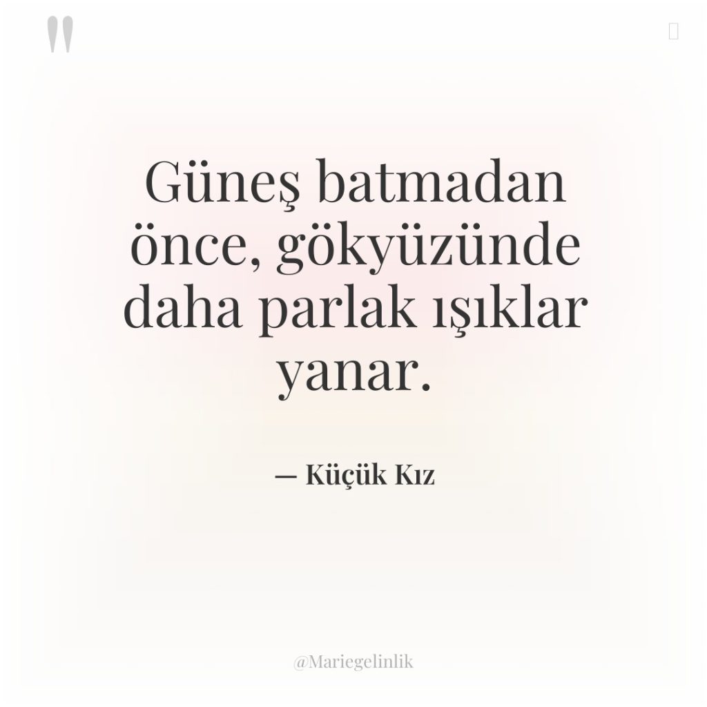 Güneş batmadan önce, gökyüzünde daha parlak ışıklar yanar.