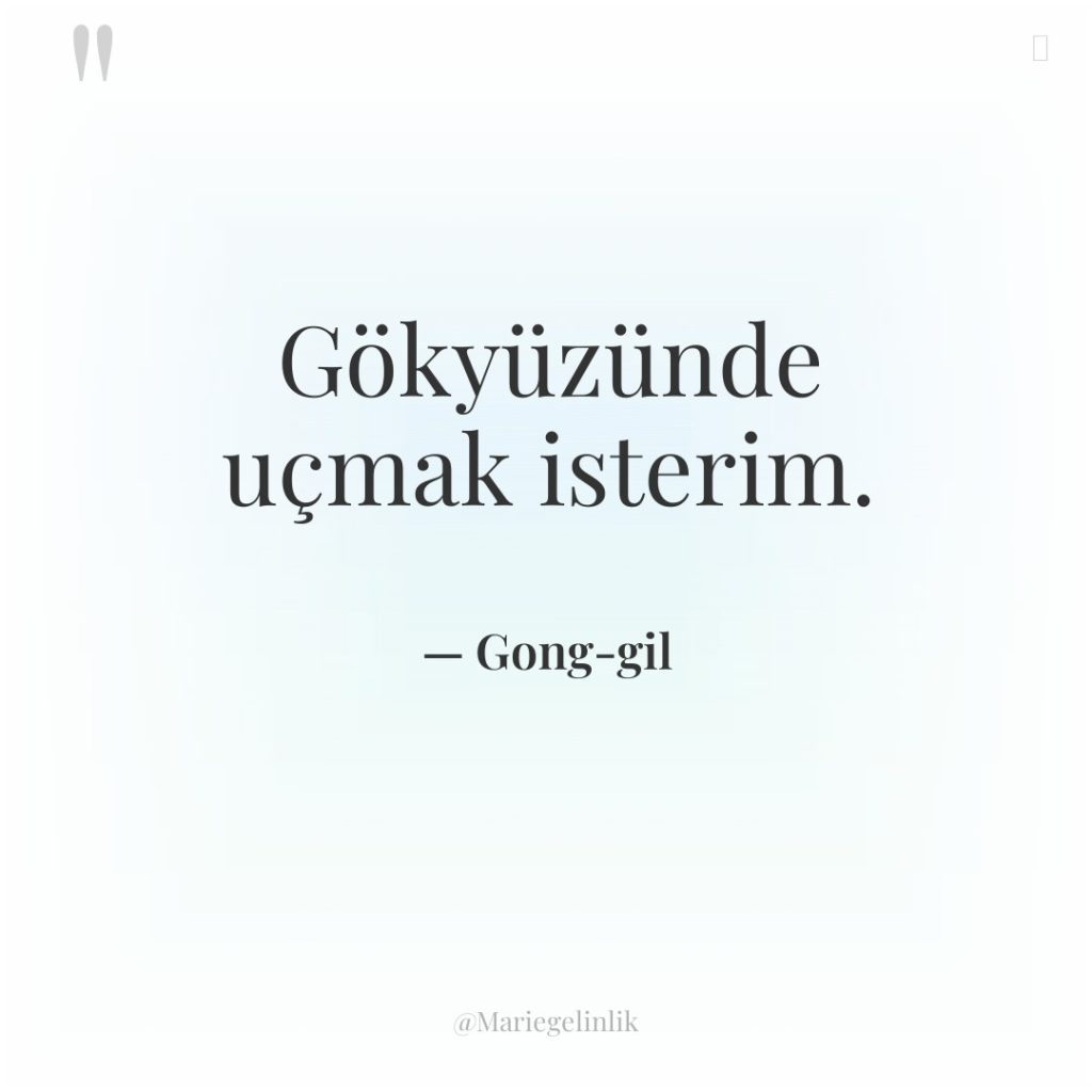 Gökyüzünde uçmak isterim.