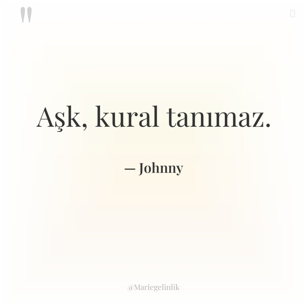 Aşk, kural tanımaz.