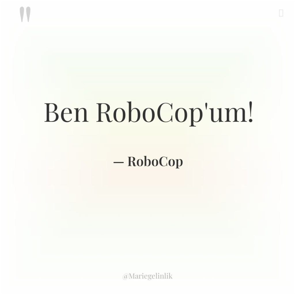 Ben RoboCop’um!