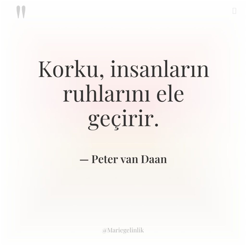 Korku, insanların ruhlarını ele geçirir.