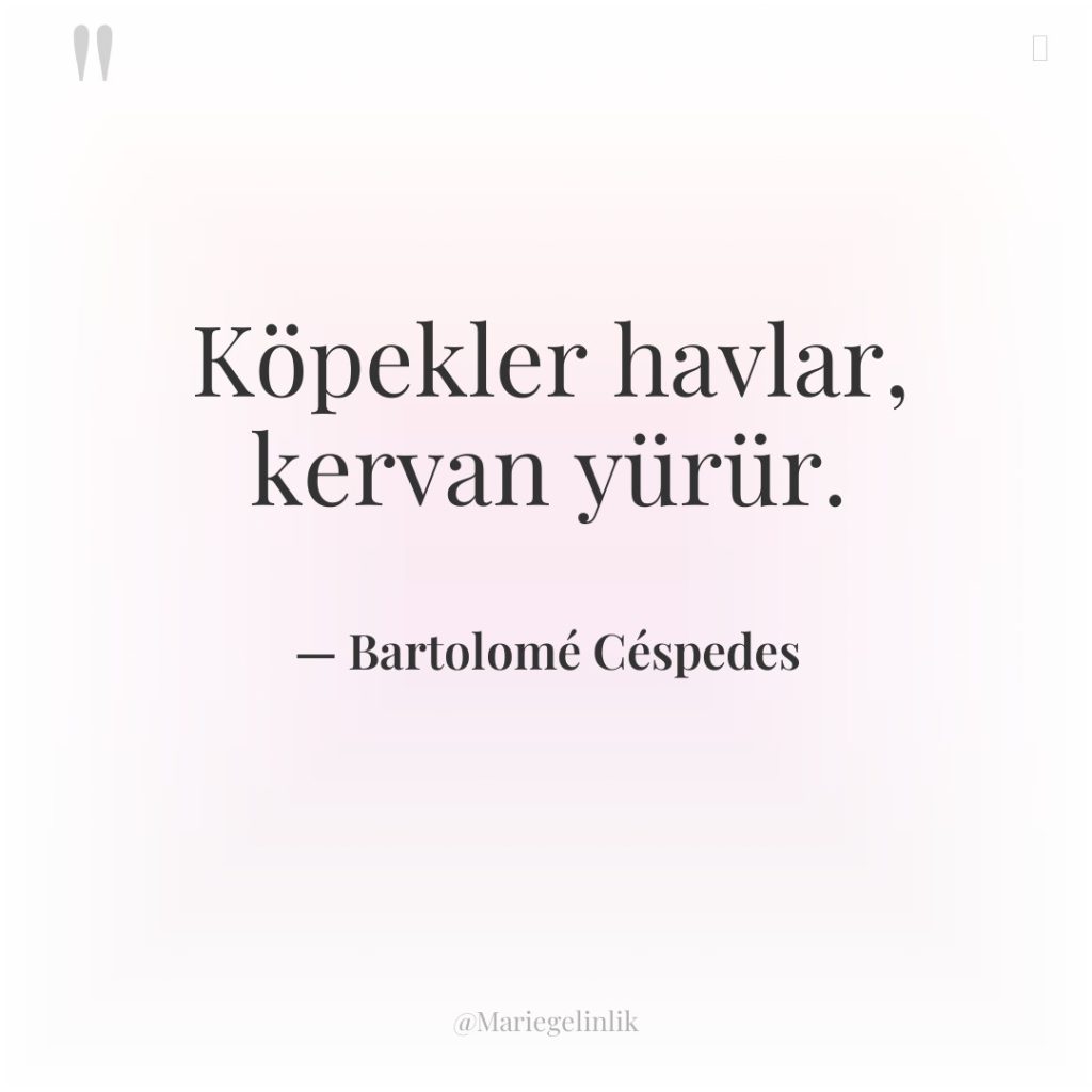 Köpekler havlar, kervan yürür.