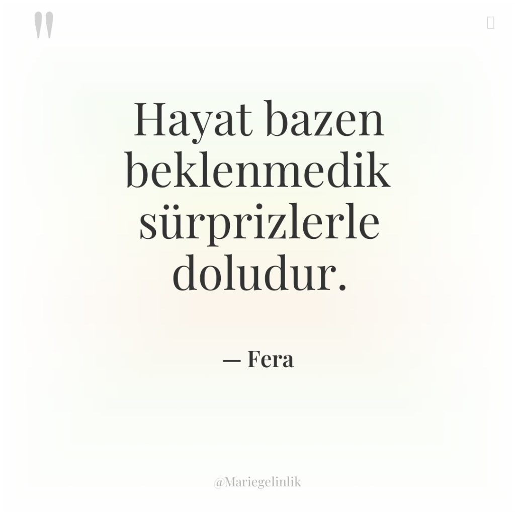 Hayat bazen beklenmedik sürprizlerle doludur.