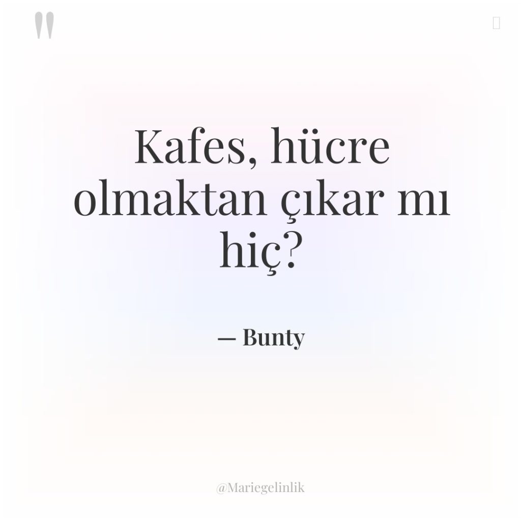 Kafes, hücre olmaktan çıkar mı hiç?