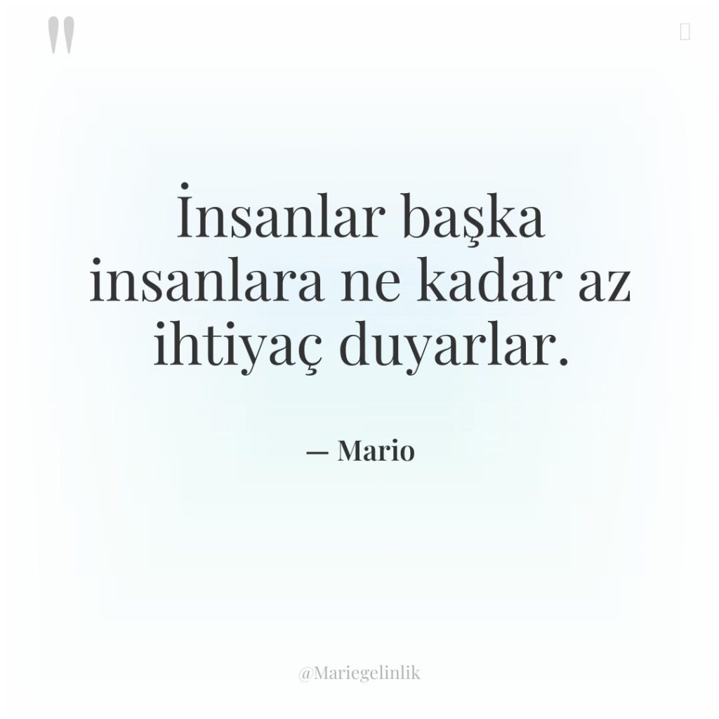 İnsanlar başka insanlara ne kadar az ihtiyaç duyarlar.