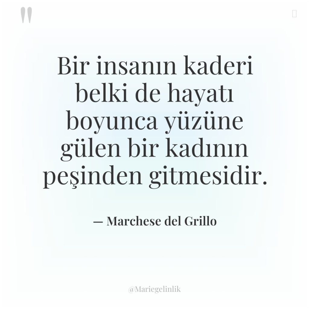 Bir insanın kaderi belki de hayatı boyunca yüzüne gülen bir…