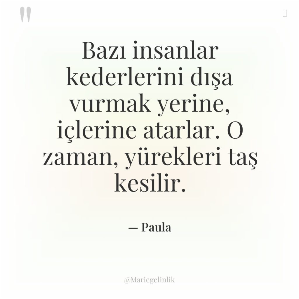 Bazı insanlar kederlerini dışa vurmak yerine, içlerine atarlar. O zaman,…