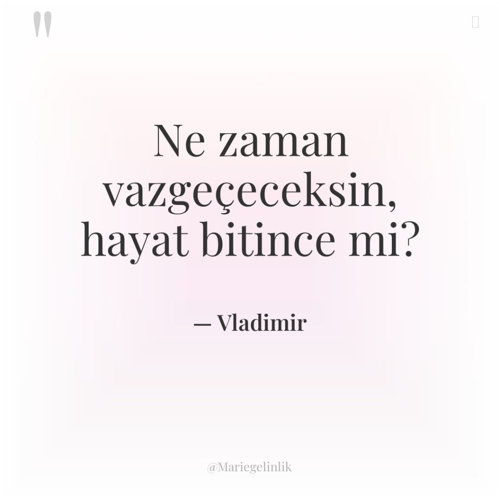 Ne zaman vazgeçeceksin, hayat bitince mi?