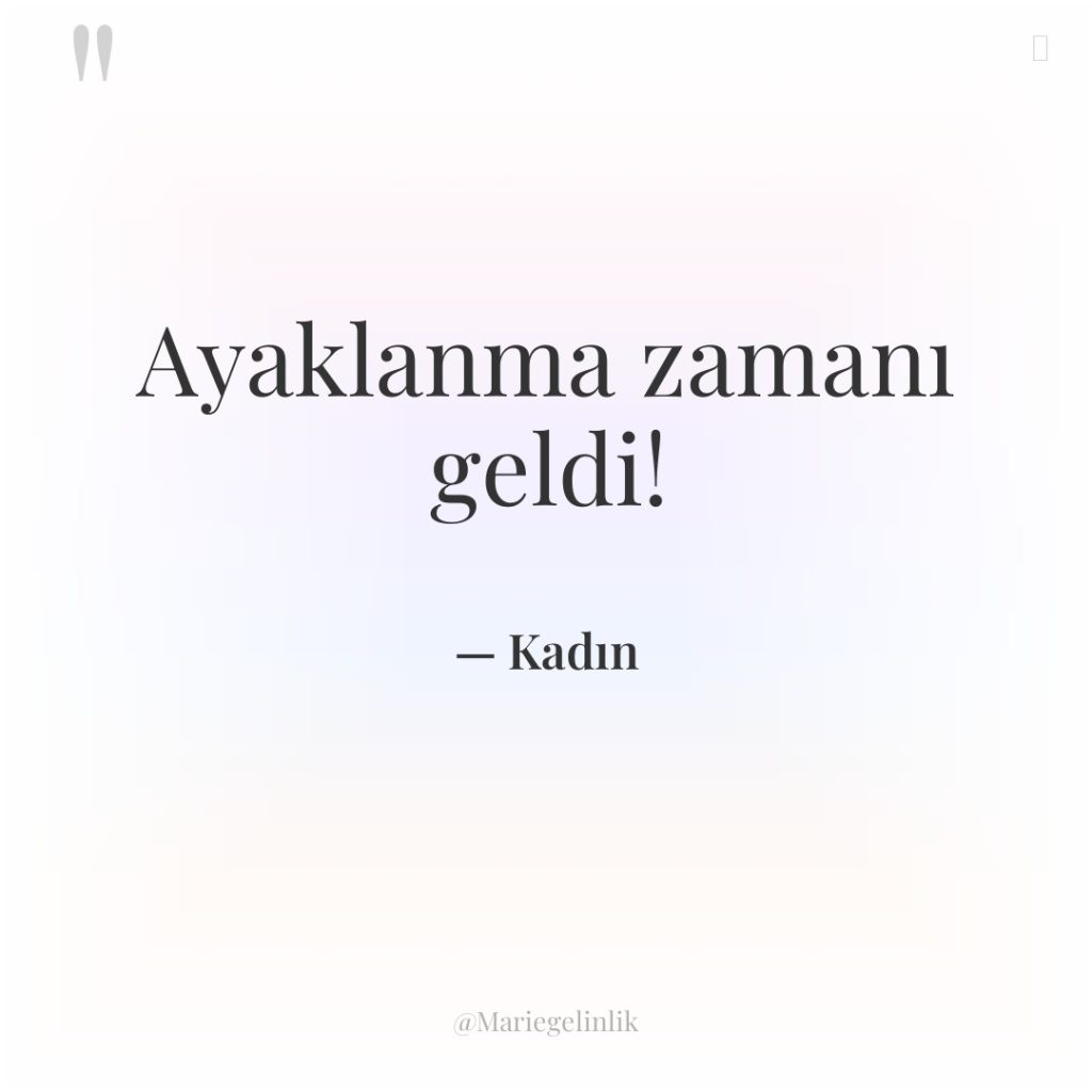 Ayaklanma zamanı geldi!