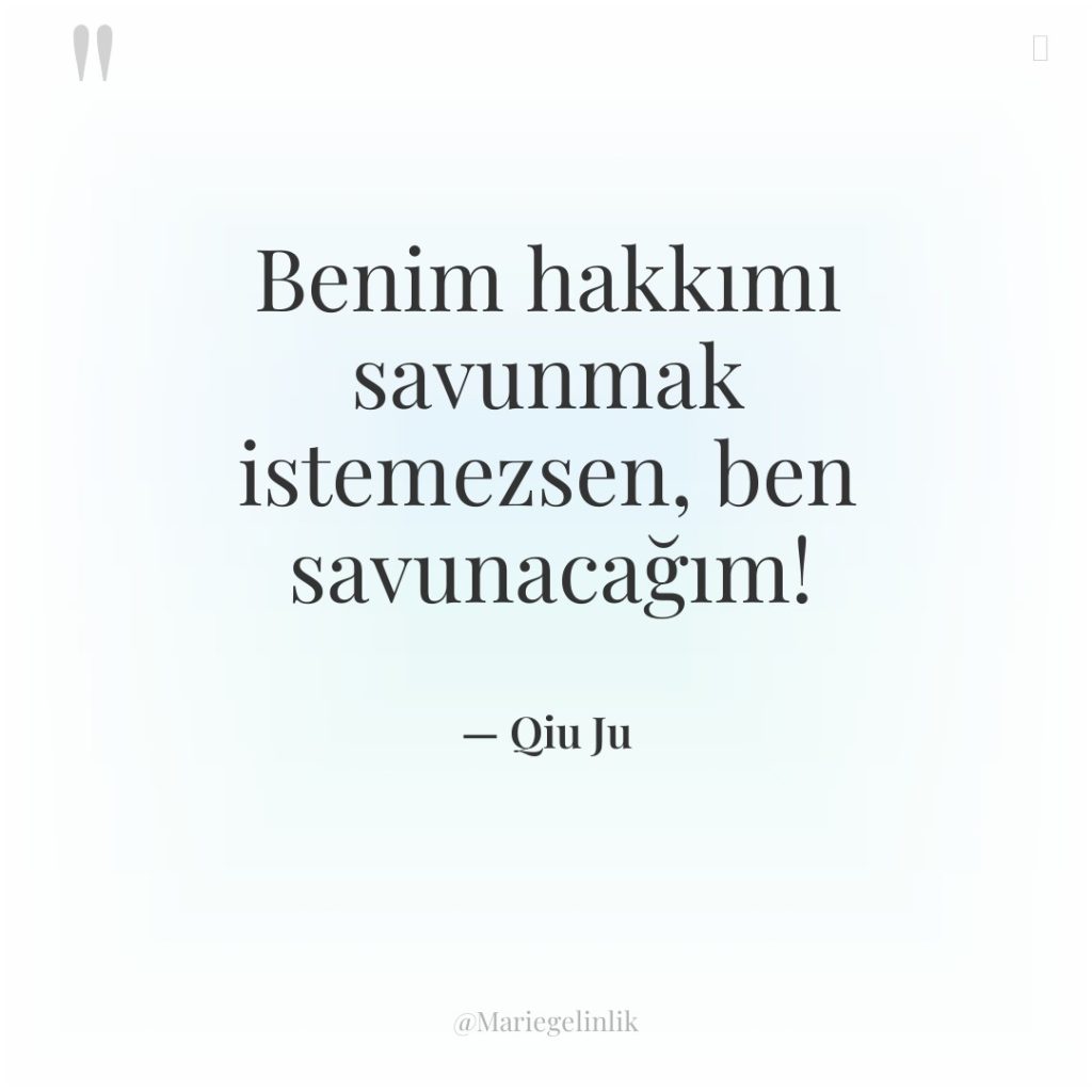 Benim hakkımı savunmak istemezsen, ben savunacağım!