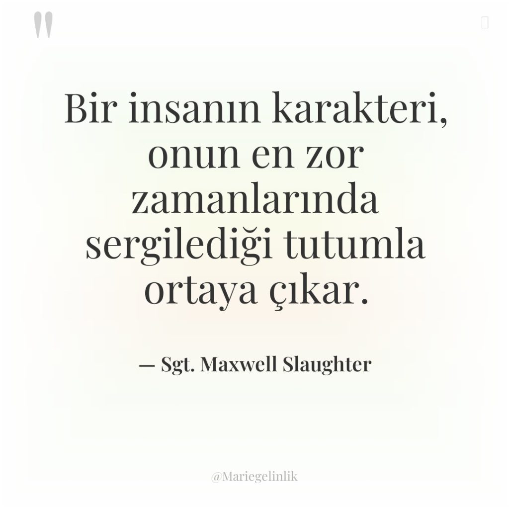 Bir insanın karakteri, onun en zor zamanlarında sergilediği tutumla ortaya…