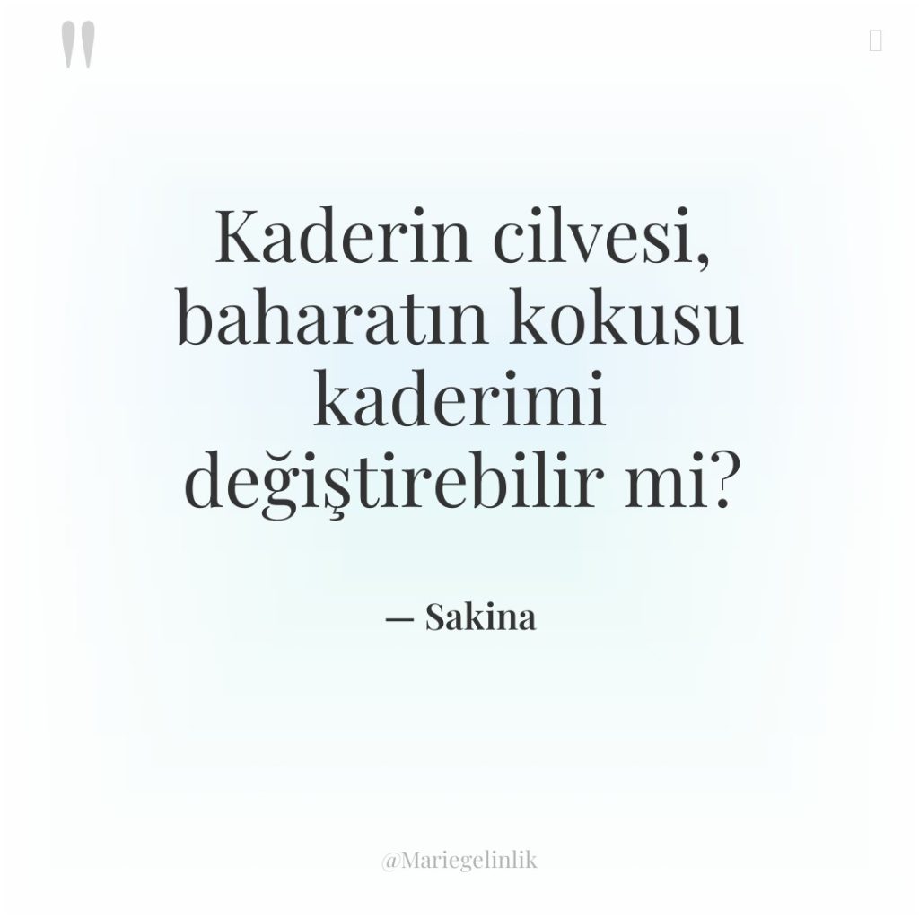 Kaderin cilvesi, baharatın kokusu kaderimi değiştirebilir mi?