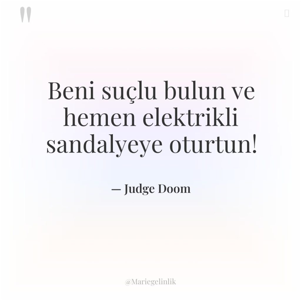 Beni suçlu bulun ve hemen elektrikli sandalyeye oturtun!
