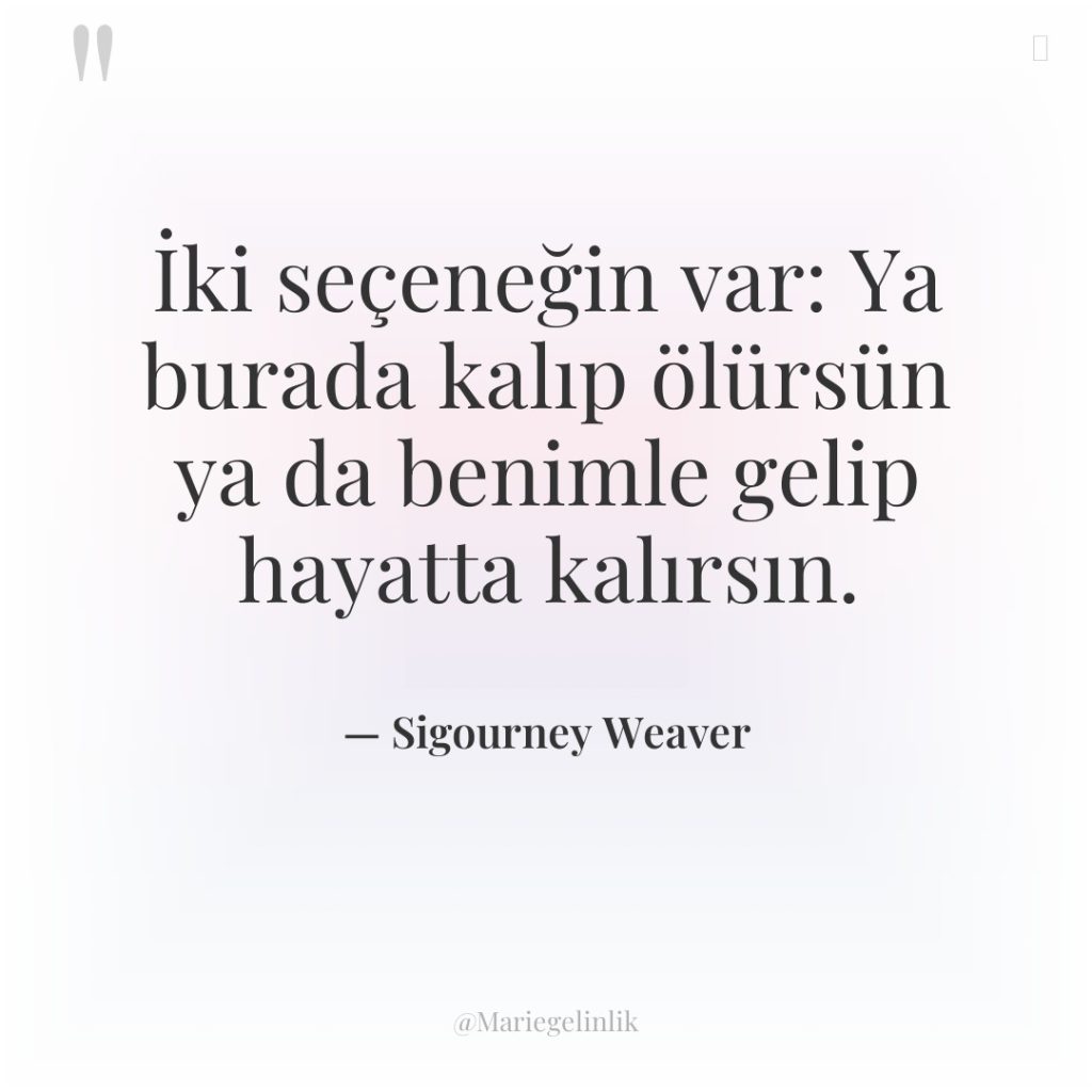 İki seçeneğin var: Ya burada kalıp ölürsün ya da benimle…