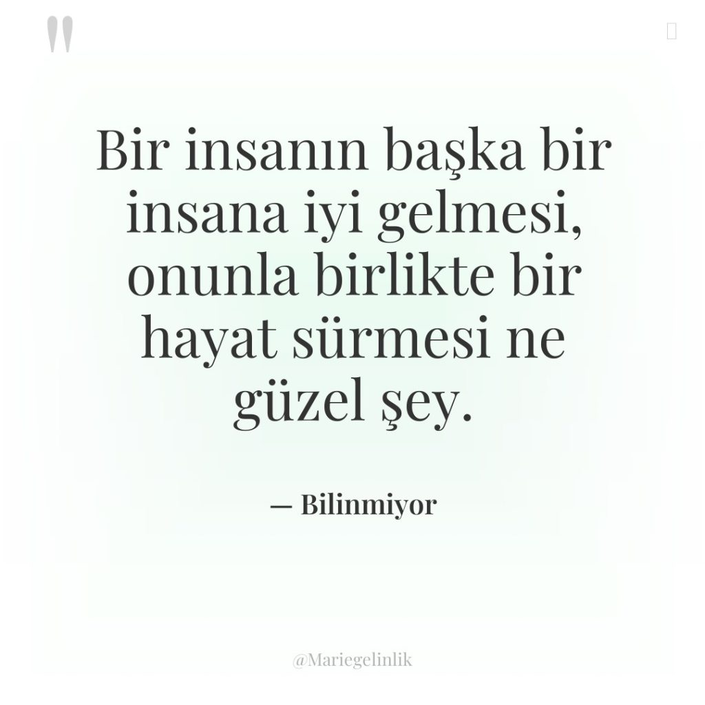 Bir insanın başka bir insana iyi gelmesi, onunla birlikte bir…