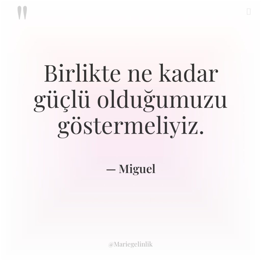 Birlikte ne kadar güçlü olduğumuzu göstermeliyiz.