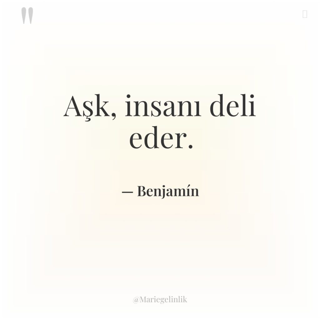 Aşk, insanı deli eder.