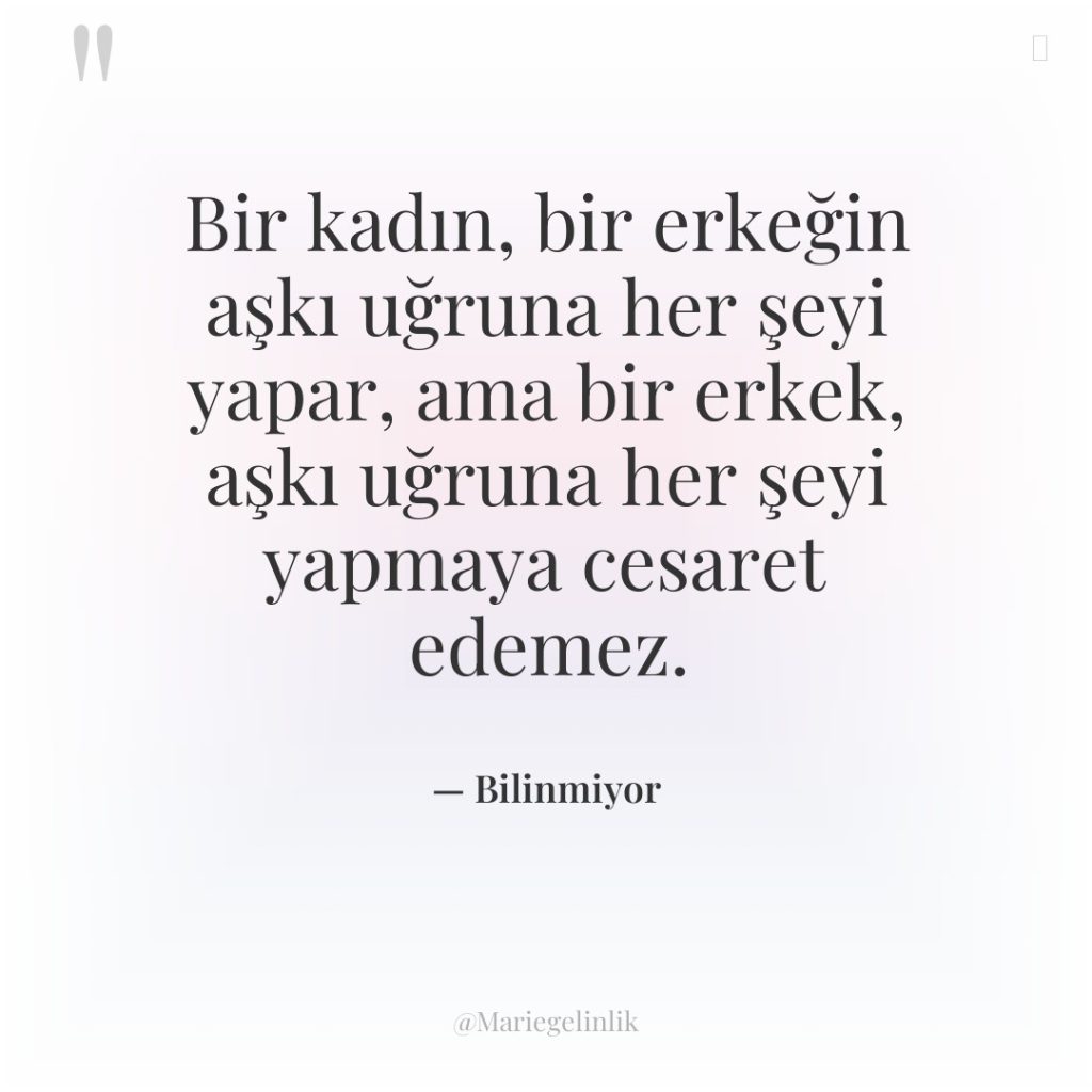 Bir kadın, bir erkeğin aşkı uğruna her şeyi yapar, ama…