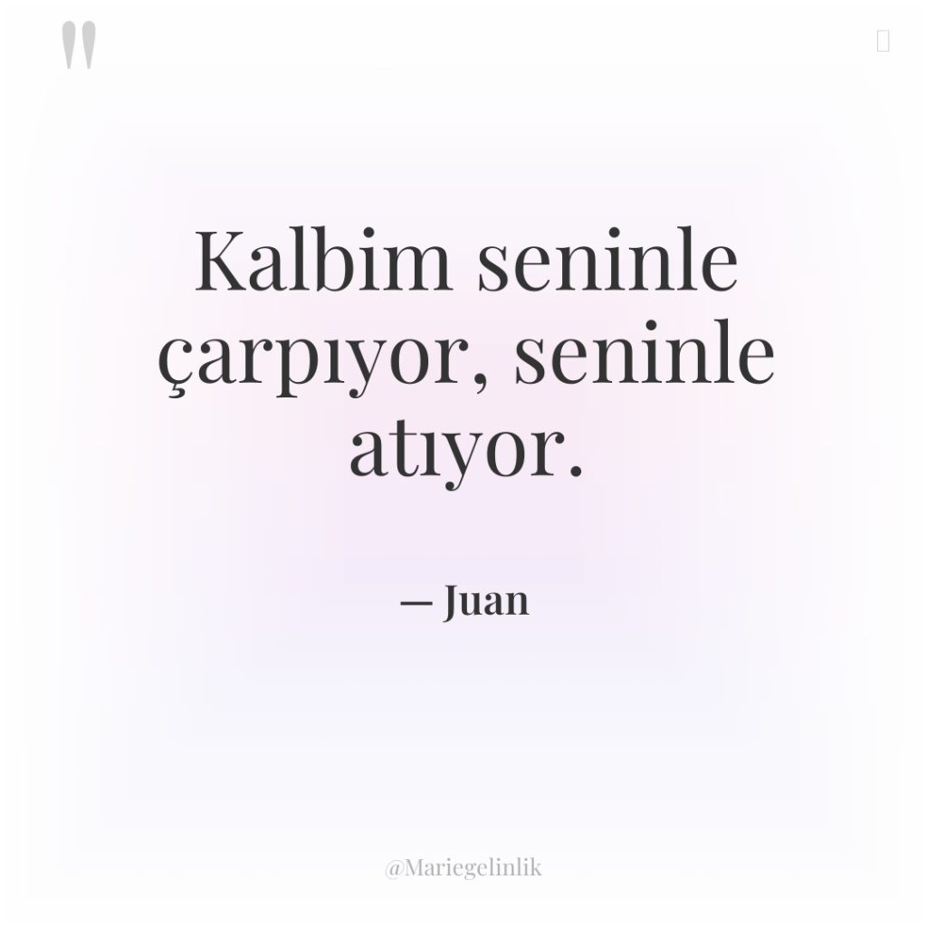 Kalbim seninle çarpıyor, seninle atıyor.