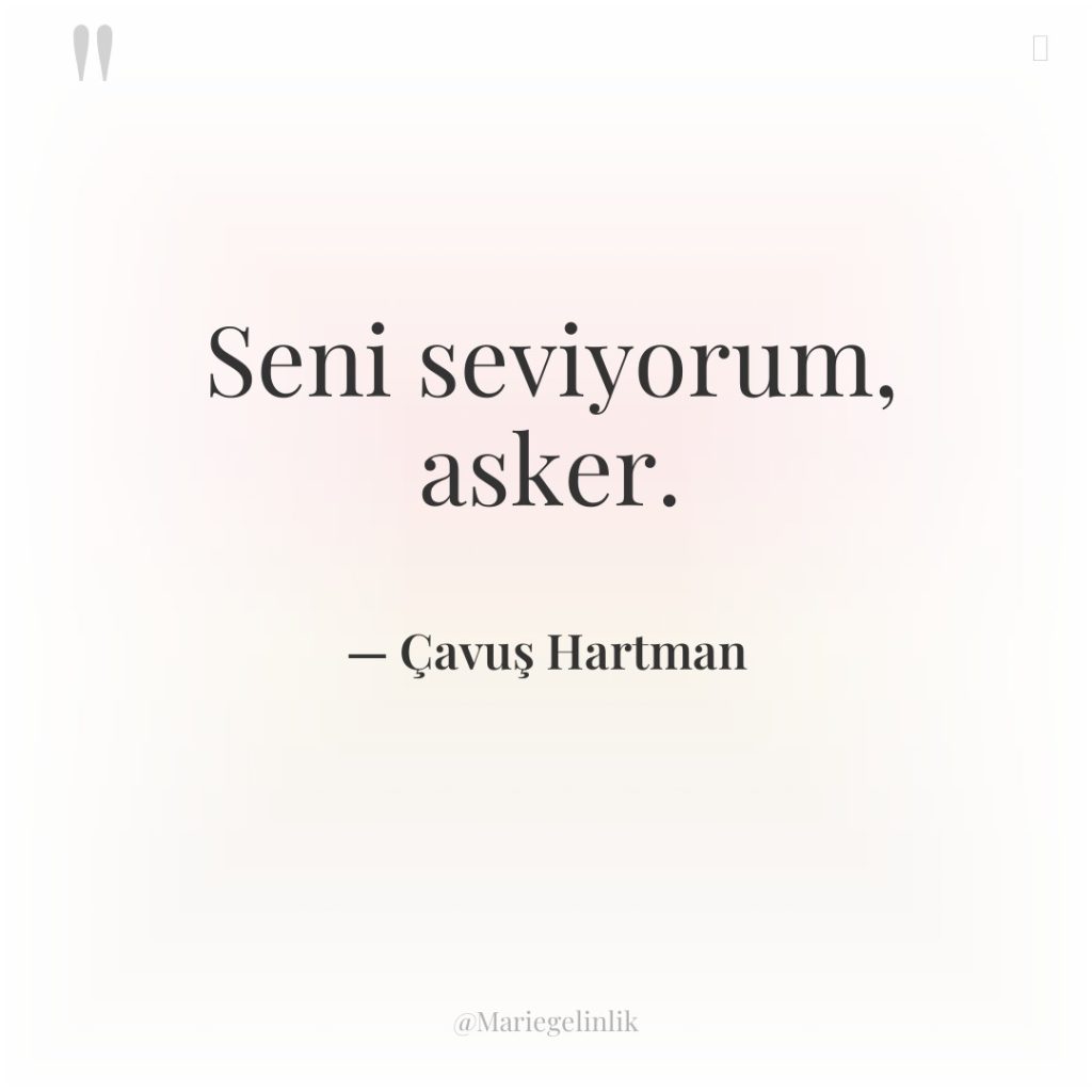 Seni seviyorum, asker.