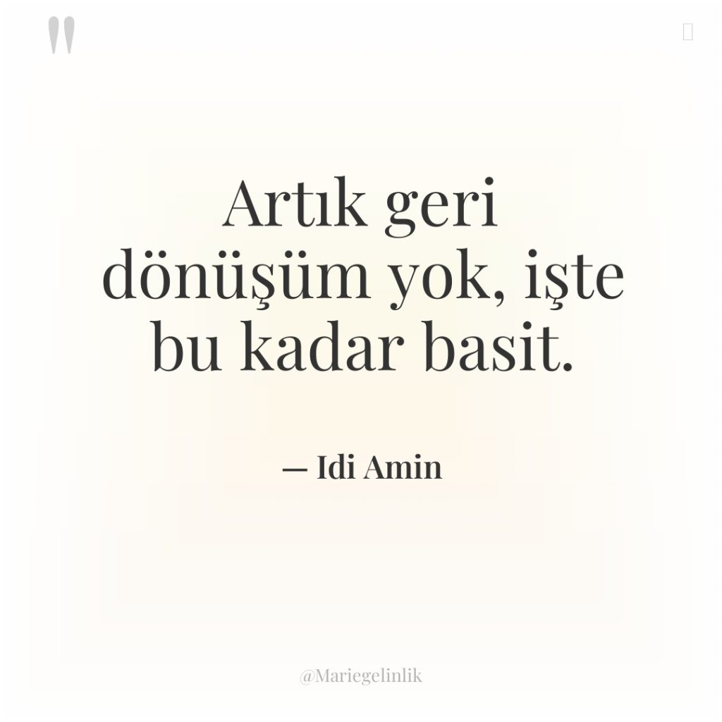 Artık geri dönüşüm yok, işte bu kadar basit.