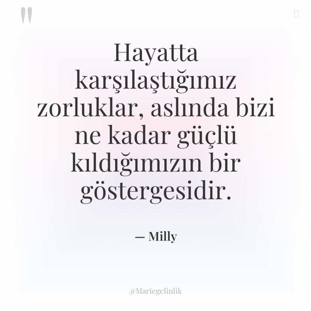 Hayatta karşılaştığımız zorluklar, aslında bizi ne kadar güçlü kıldığımızın bir…