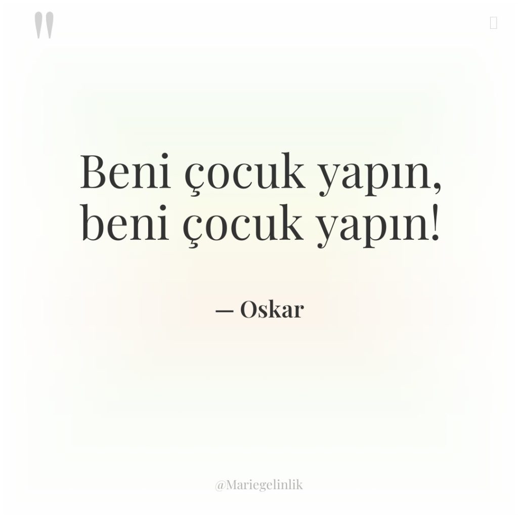Beni çocuk yapın, beni çocuk yapın!