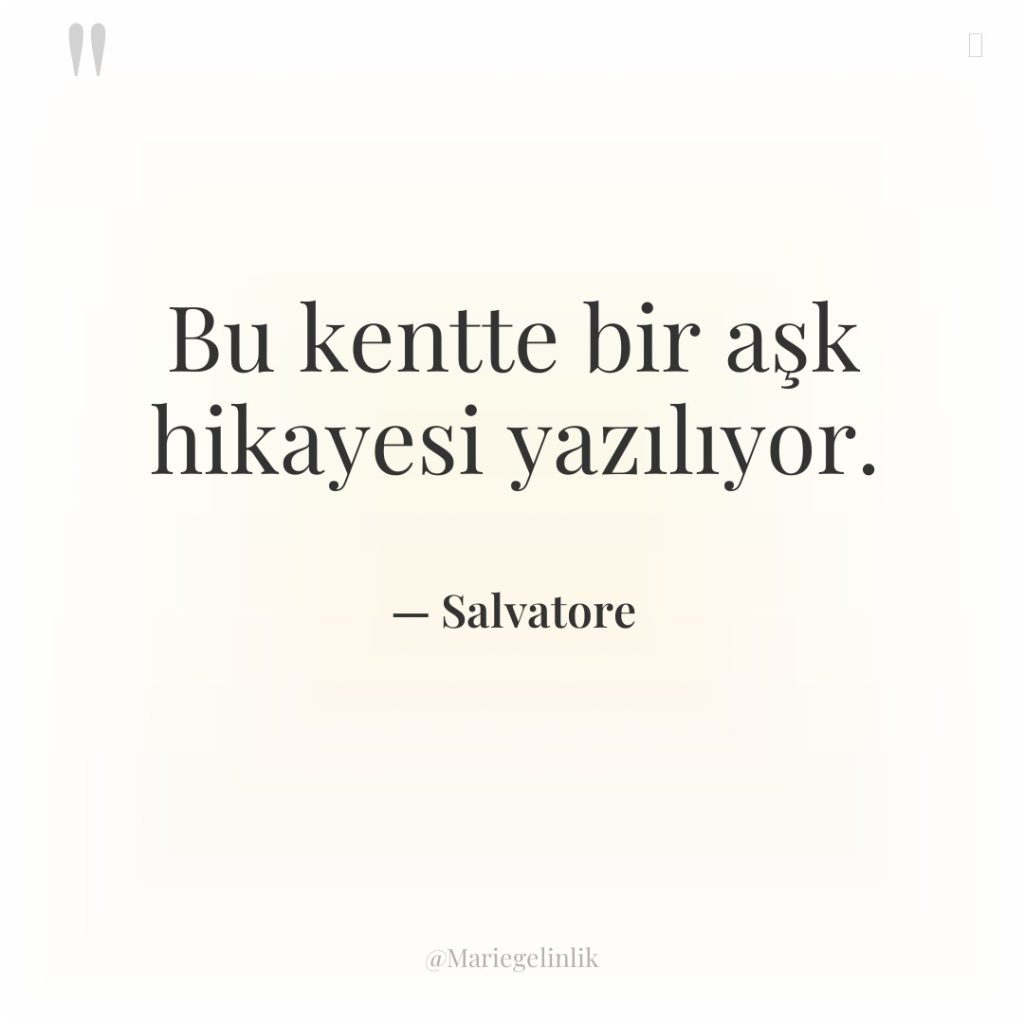 Bu kentte bir aşk hikayesi yazılıyor.