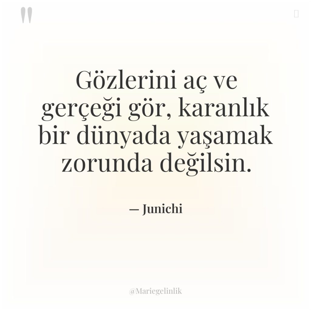 Gözlerini aç ve gerçeği gör, karanlık bir dünyada yaşamak zorunda…