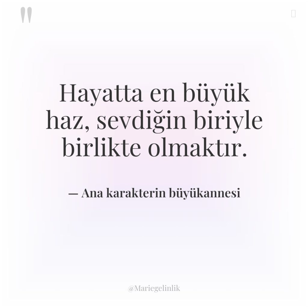 Hayatta en büyük haz, sevdiğin biriyle birlikte olmaktır.