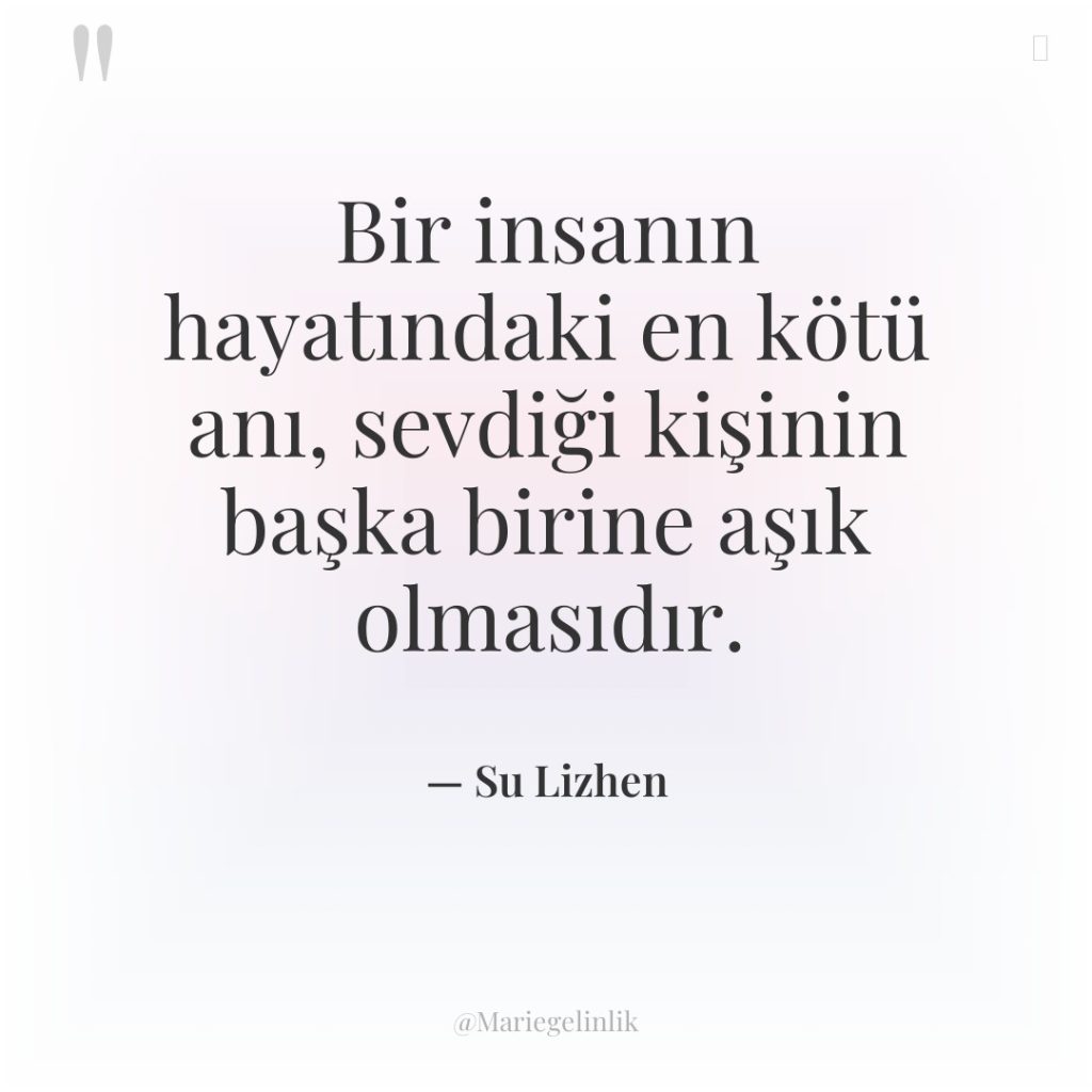 Bir insanın hayatındaki en kötü anı, sevdiği kişinin başka birine…