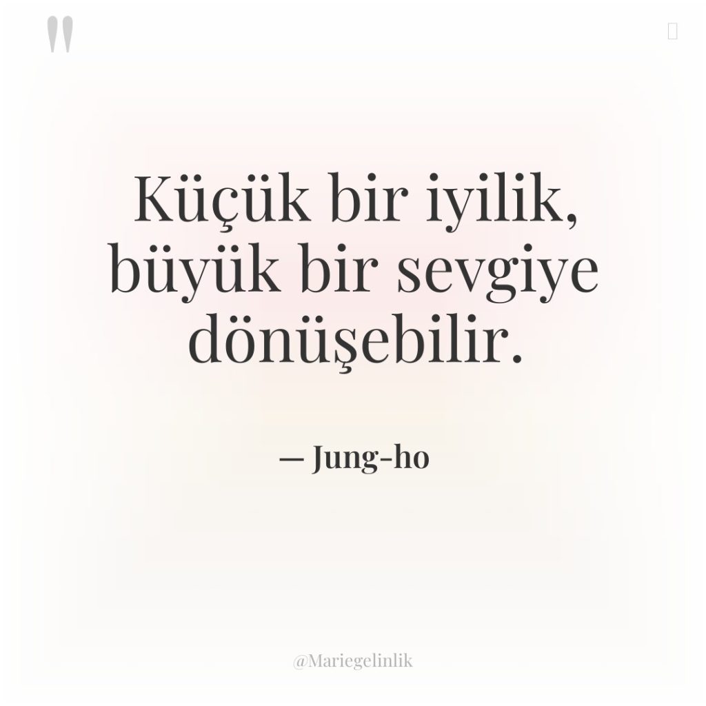 Küçük bir iyilik, büyük bir sevgiye dönüşebilir.