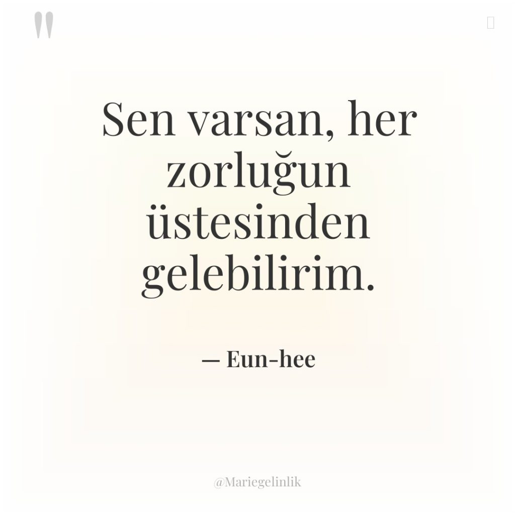 Sen varsan, her zorluğun üstesinden gelebilirim.