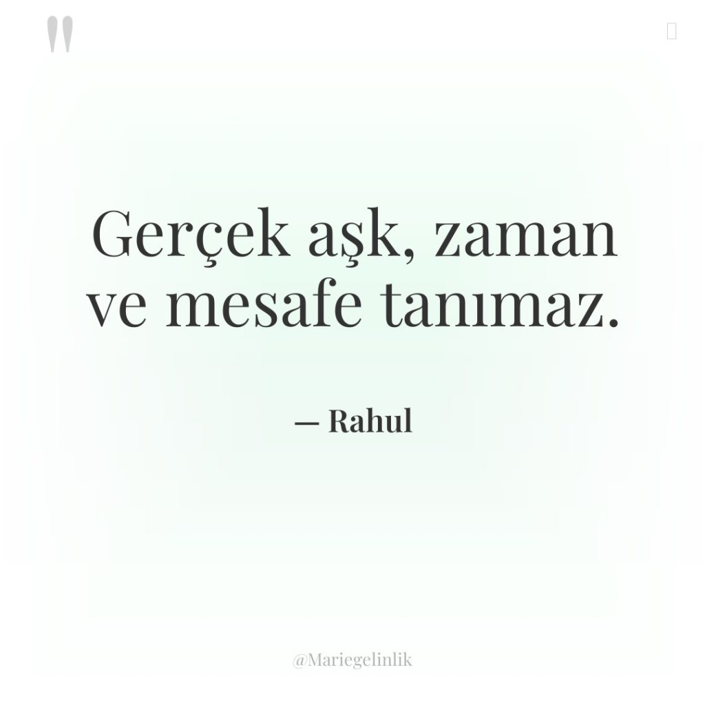 Gerçek aşk, zaman ve mesafe tanımaz.