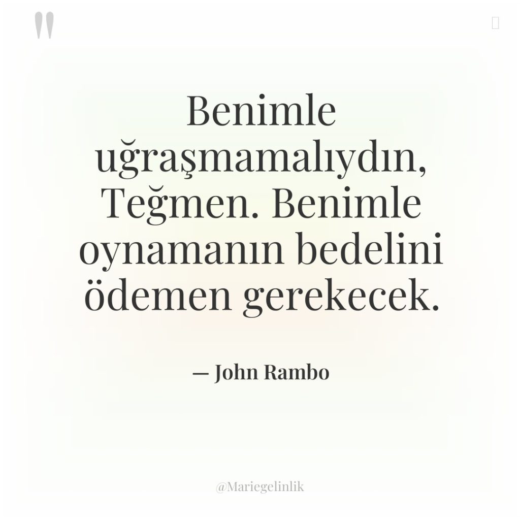 Benimle uğraşmamalıydın, Teğmen. Benimle oynamanın bedelini ödemen gerekecek.